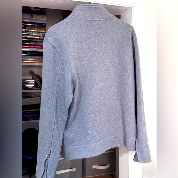🧥Stunning Style Banana Republic Light Blue Grey Men’s Zip-Up Jacket - Size Large - Picture 7 of 15